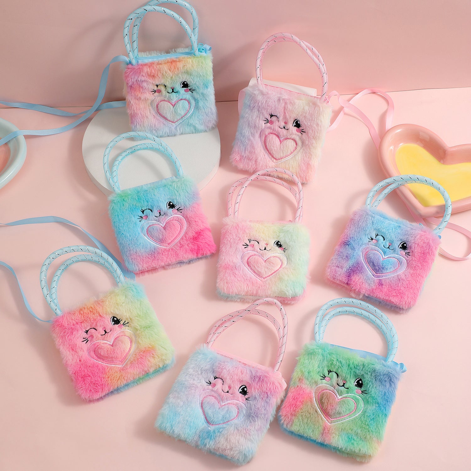 Wholesale  Love Bear Plush Small Bag Children' s Cute Crossbody Shoulder Bag
